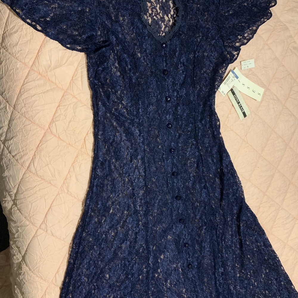 Vintage Joni Blair lace button up dress